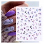 Mobile Preview: lila blumen nagelsticker nageldesign