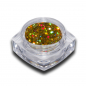 Preview: Hologramm Glitter Pailletten Gold