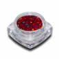 Preview: Hologramm Glitter Pailletten Rot