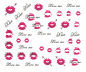 Preview: Nail Wrap Love Kiss Sticker A738