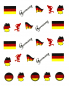 Preview: Fussball EM WM Sticker Deutschland Flagge Germany