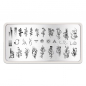 Preview: Stamping Schablone BP-L009 Flower Tango