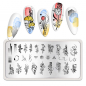 Preview: Stamping Schablone BP-L009 Flower Tango