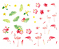 Preview: Flamingo Sticker Nail Wrap E809