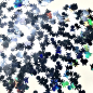 Preview: Glitter Totenkopf Einleger Schwarz Holo