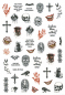 Preview: Halloween Gothic Skull Nagel Sticker