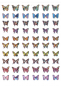 Preview: Schmetterling Holo Nagel Sticker D3702