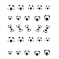 Preview: Fussball WM EM Sticker Set mit 14 Bögen