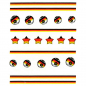 Preview: Fussball EM WM Sticker Ball Flagge Stern Deutschland