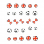 Preview: Fussball EM WM Sticker Ball Flagge England