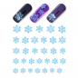 Preview: Nail Wrap Fullcover Sticker Blaue Schneeflocken S150