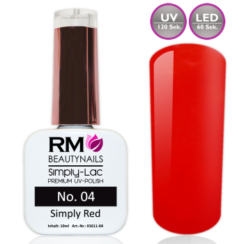 Polish Flasche weiss Rot Nagellack RM Beautynails