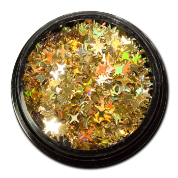 Glitter Sterne Mix Einleger Gold