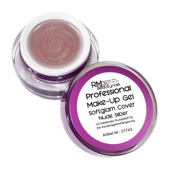 Professional Make UP Gel Glamcover Nude Silber 5ml - Abverkauf - Base Tiegel