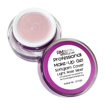 Professional Make UP Gel Glamcover Light Rose Silber 15ml - Abverkauf - Base Tiegel