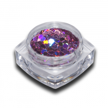 Hologramm Glitter Pailletten Flieder 3mm