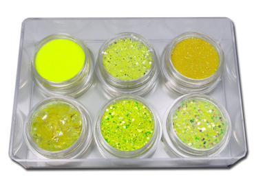 RM Glitter-Nailartset Gelb
