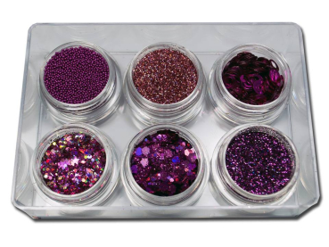 RM Glitter-Nailartset Violett
