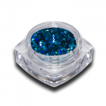 Hologramm Glitter Pailletten Blau