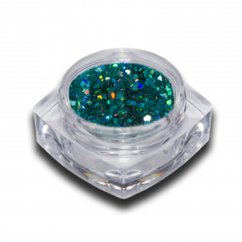 Hologramm Glitter Pailletten Hellblau