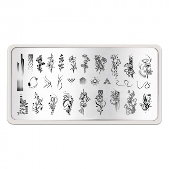 Stamping Schablone BP-L009 Flower Tango