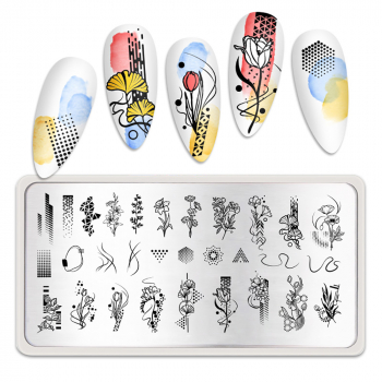 Stamping Schablone BP-L009 Flower Tango