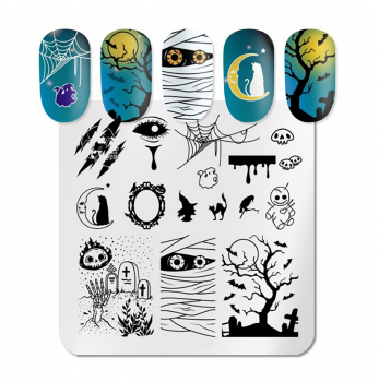 Stamping Schablone Halloween F008