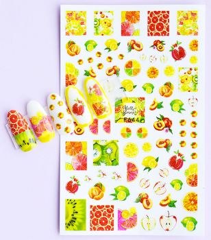 Sommer Früchte Nagel Sticker F644