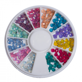 3mm Opal Strasssteine im Rondell in mehreren Farben 240 Stück