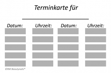 50 Terminkarten Pink