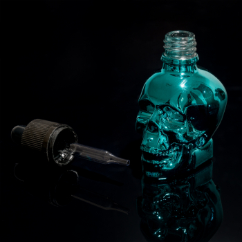 30ml Nagelöl Chrome Skullflasche Türkis