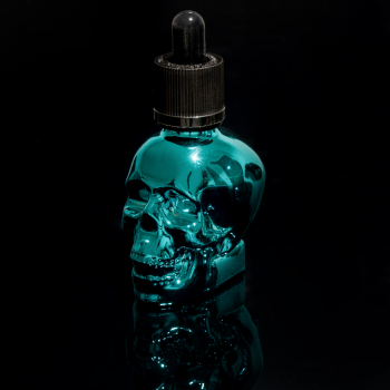 30ml Nagelöl Chrome Skullflasche Türkis