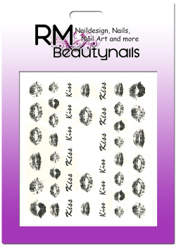 Nail Wrap Love Kiss Sticker YZW8734