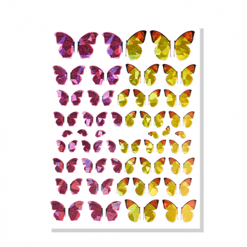 Schmetterling Holo Nagel Sticker ZY4018