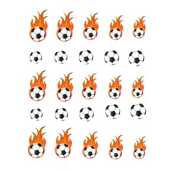 Fussball EM WM Sticker Ball Flamme