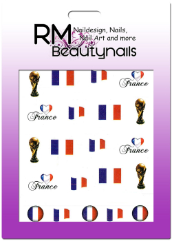 Fussball EM WM Sticker Ball Flagge Frankreich Pokal