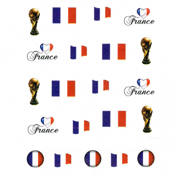 Fussball EM WM Sticker Ball Flagge Frankreich Pokal