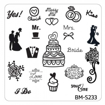 Bundel Monster Stamping Schablone BM-S233 Hochzeit Braut Heiraten