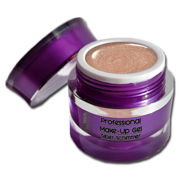 Professional Make UP Gel Glitter Silber Schimmer dickviskos 5ml