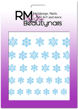 Nail Wrap Fullcover Sticker Blaue Schneeflocken S150