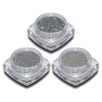 Unicorn Silber Holo Glitter Set