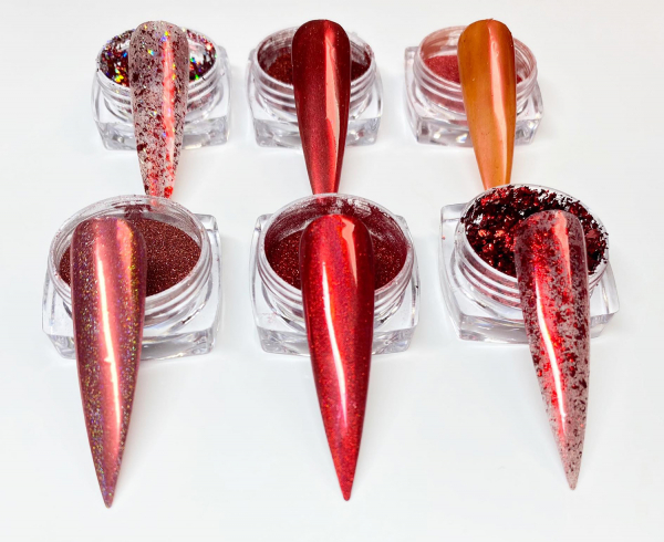 Red X-Mas Chrome Pigment Set