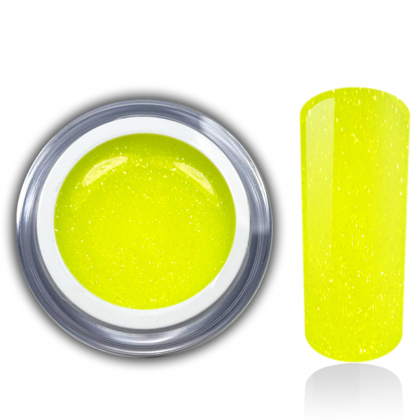 Premium Neon Glitter Gel Gelb 5ml