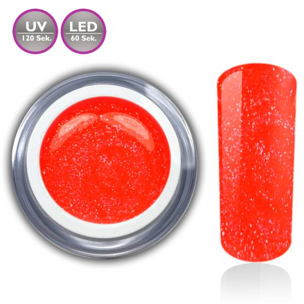 Premium Neon Glitter Gel Rot 5ml