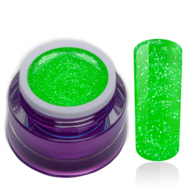 Premium Farbgel Neon Glitter Grün 5ml