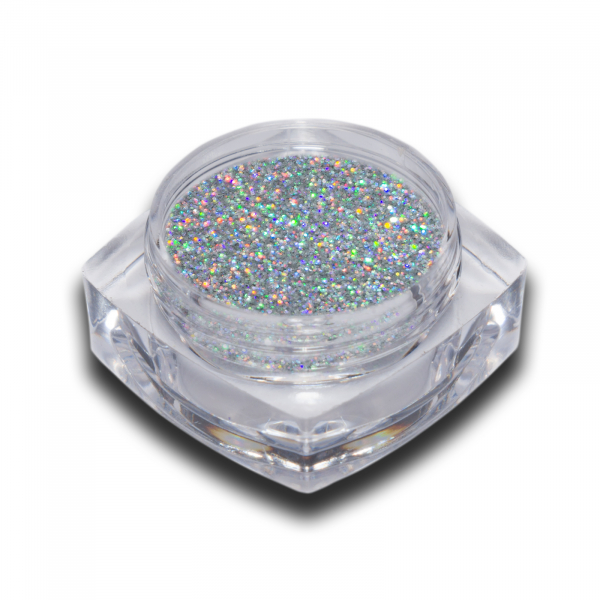 Hologramm Glitter Puder Silber Holo