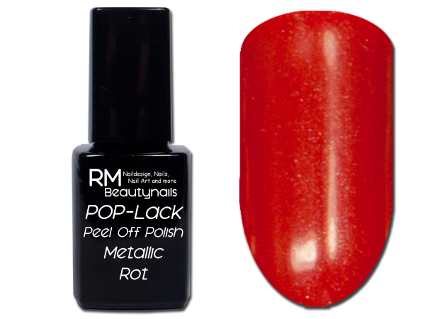 POP - Peel Off Polish - abziehbarer Nagellack 12ml Met. Rot #19