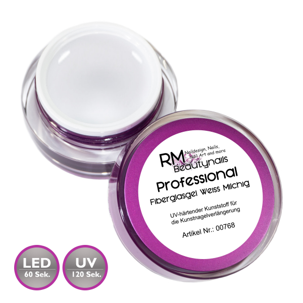 Professional Fiberglas UV-Gel Weiß Milchig