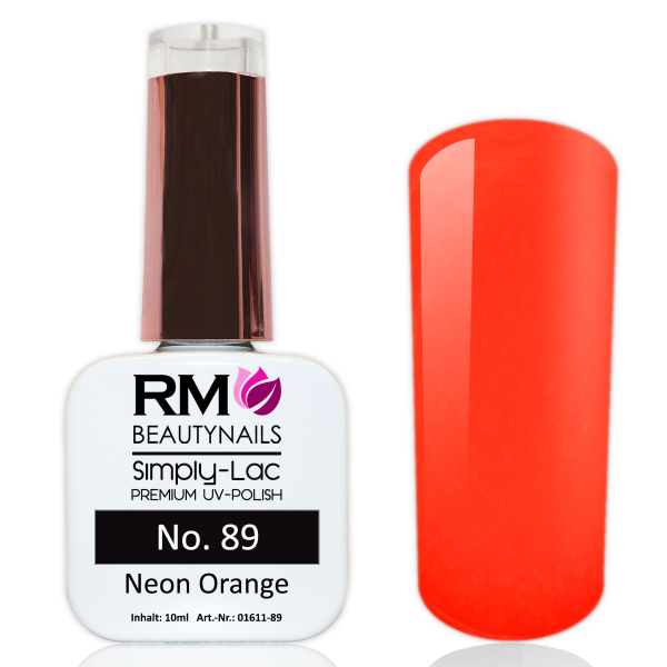 neon orange Shellac neonails RM Beautynails