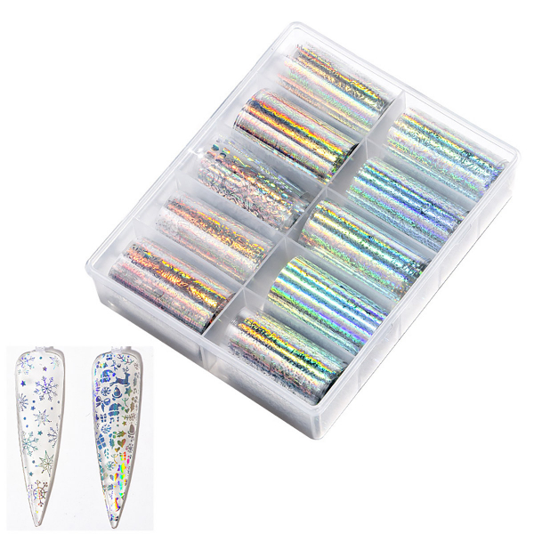 Transferfolien Box Holo Winter X-Mas Set